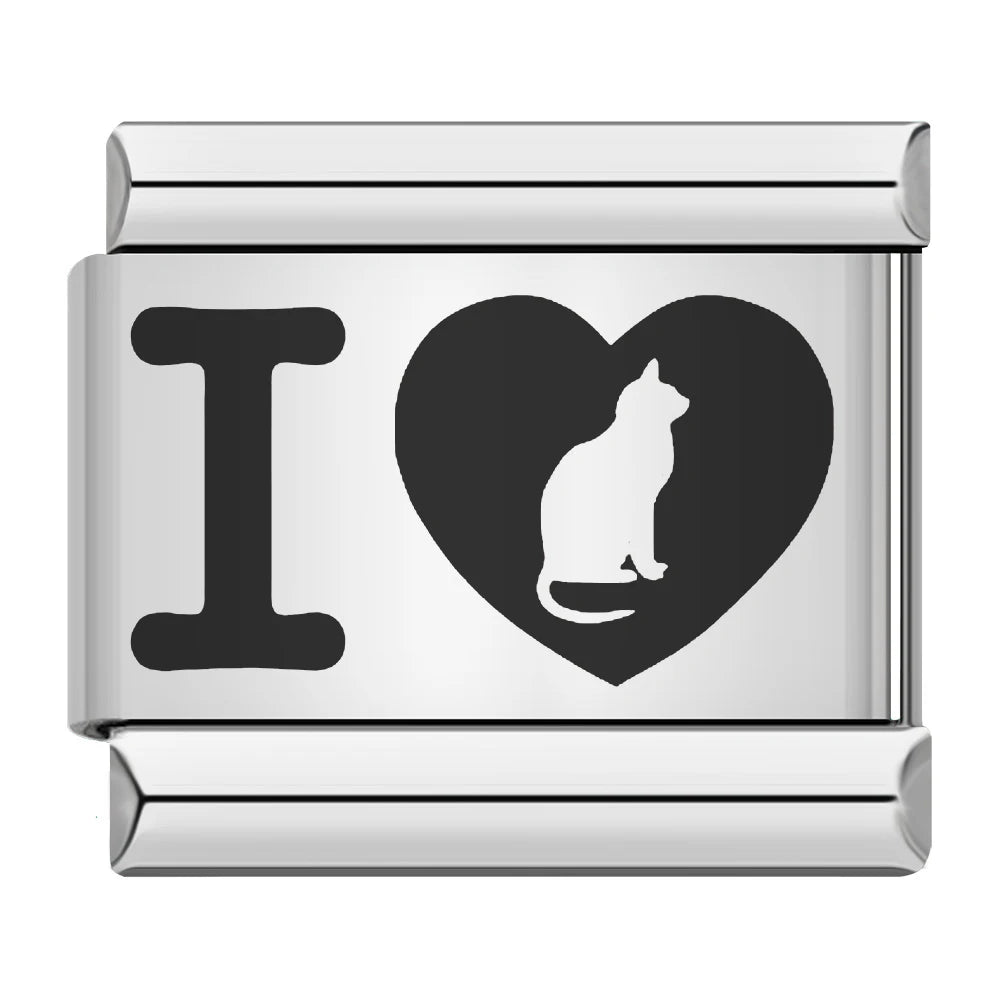 Laser Italian Charm Links 034