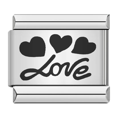 Laser Italian Charm Links 034