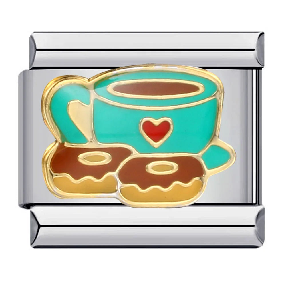 Coffee Italian Charm Links 122