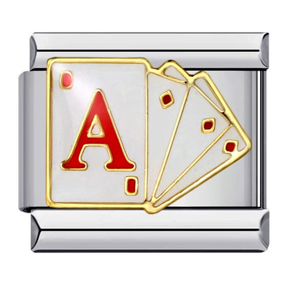 Poker Italian Charm Links 087