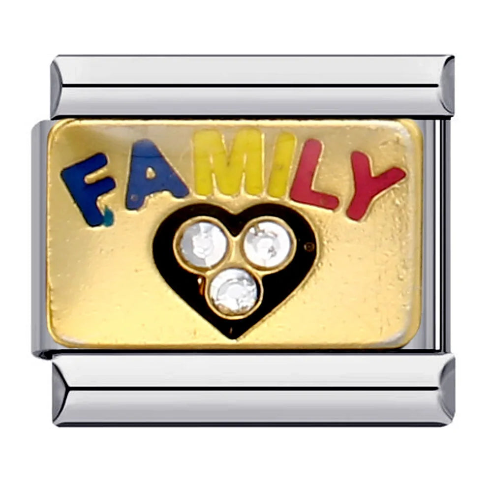 Heart Italian Charm Links 070