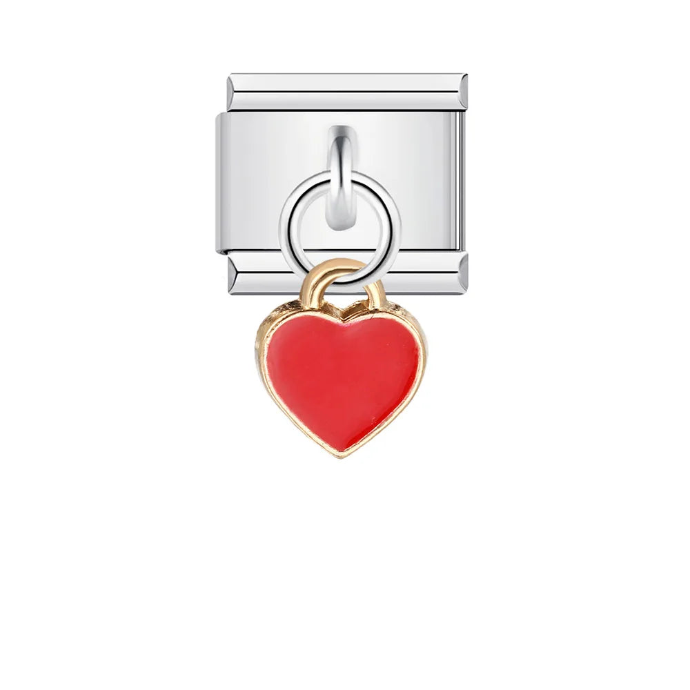 Heart Italian Charm Links 027