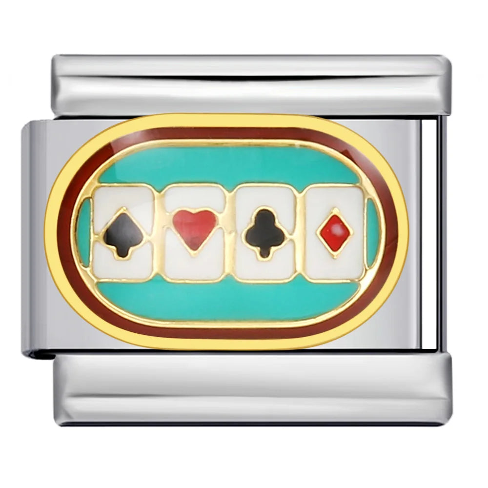 Poker Italian Charm Links 087