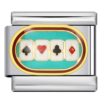 Poker Italian Charm Links 087