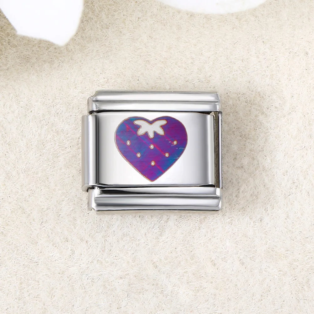 UV Laser Italian Charm Link 456
