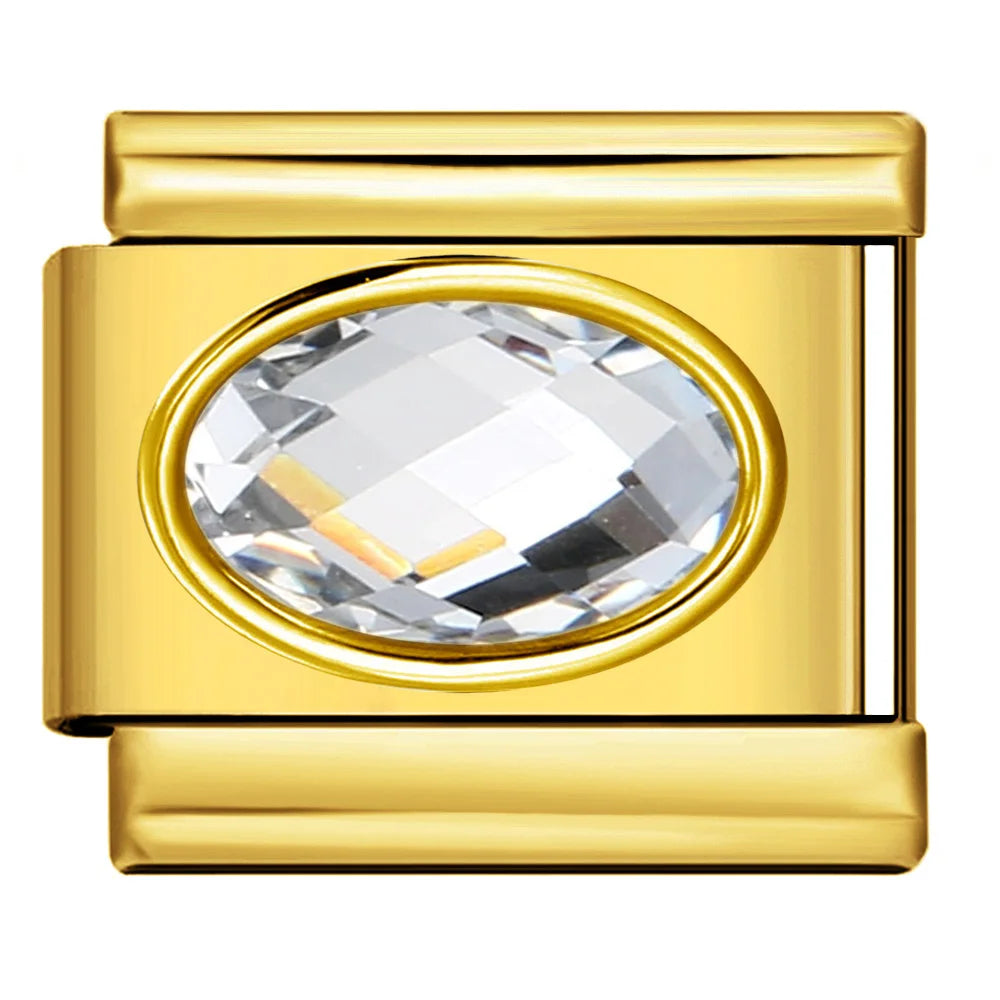 Zirconia Italian Charm Links 120