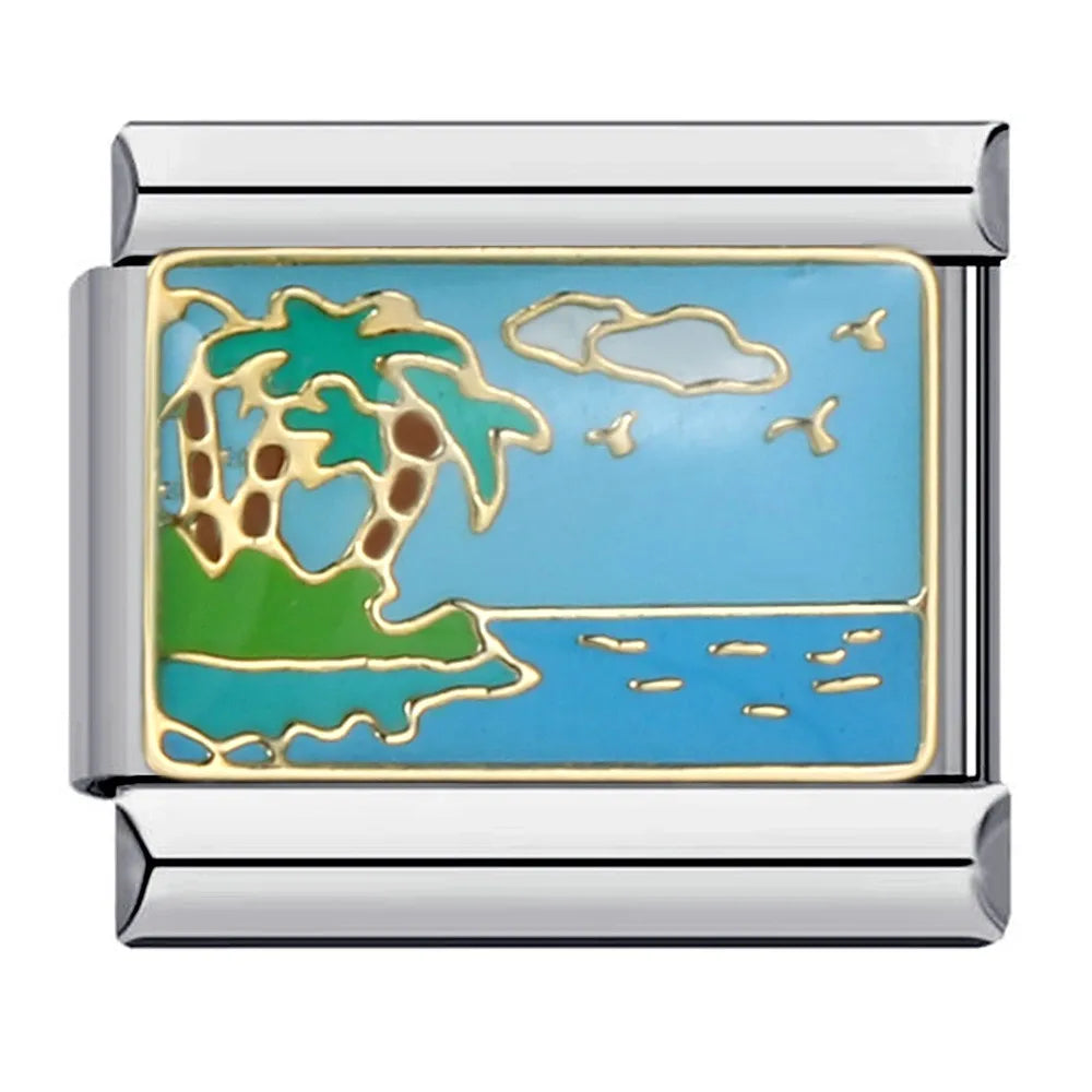 Beach Italian Charm Links 155
