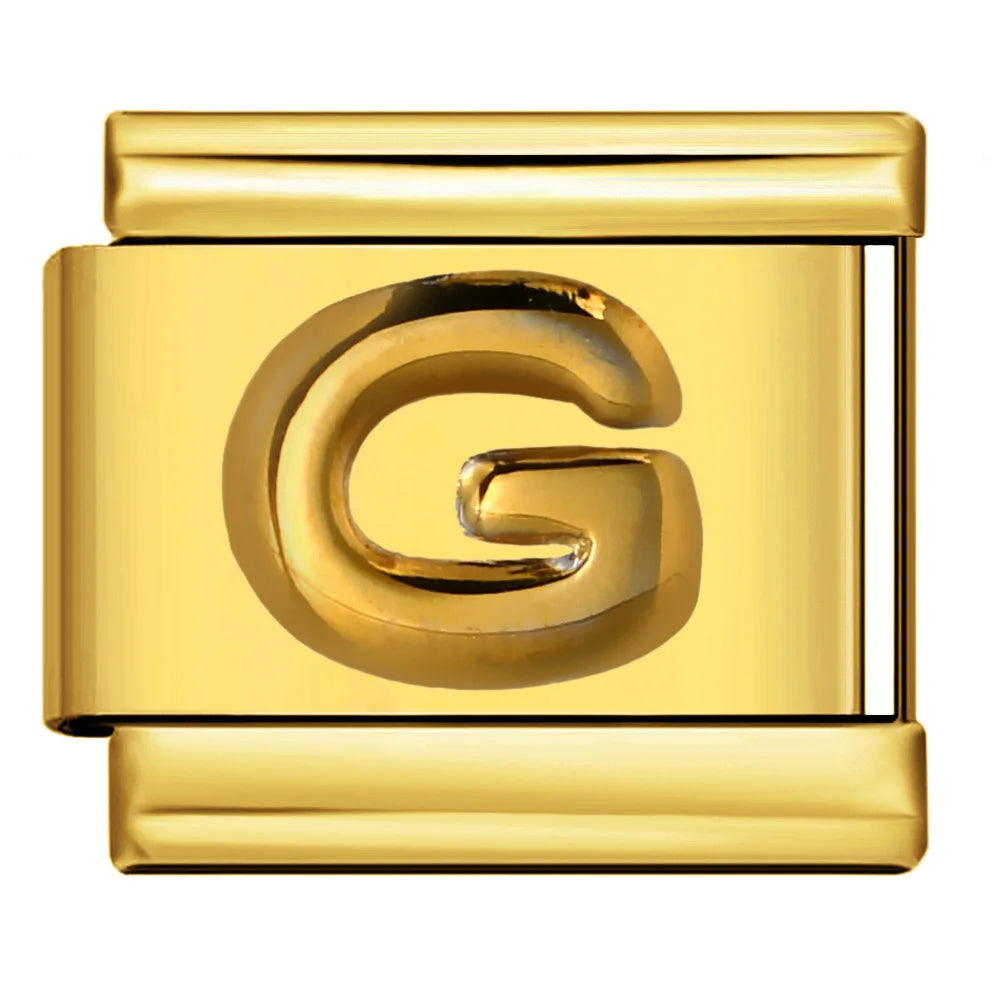 Gold Color 26 English Letters 336