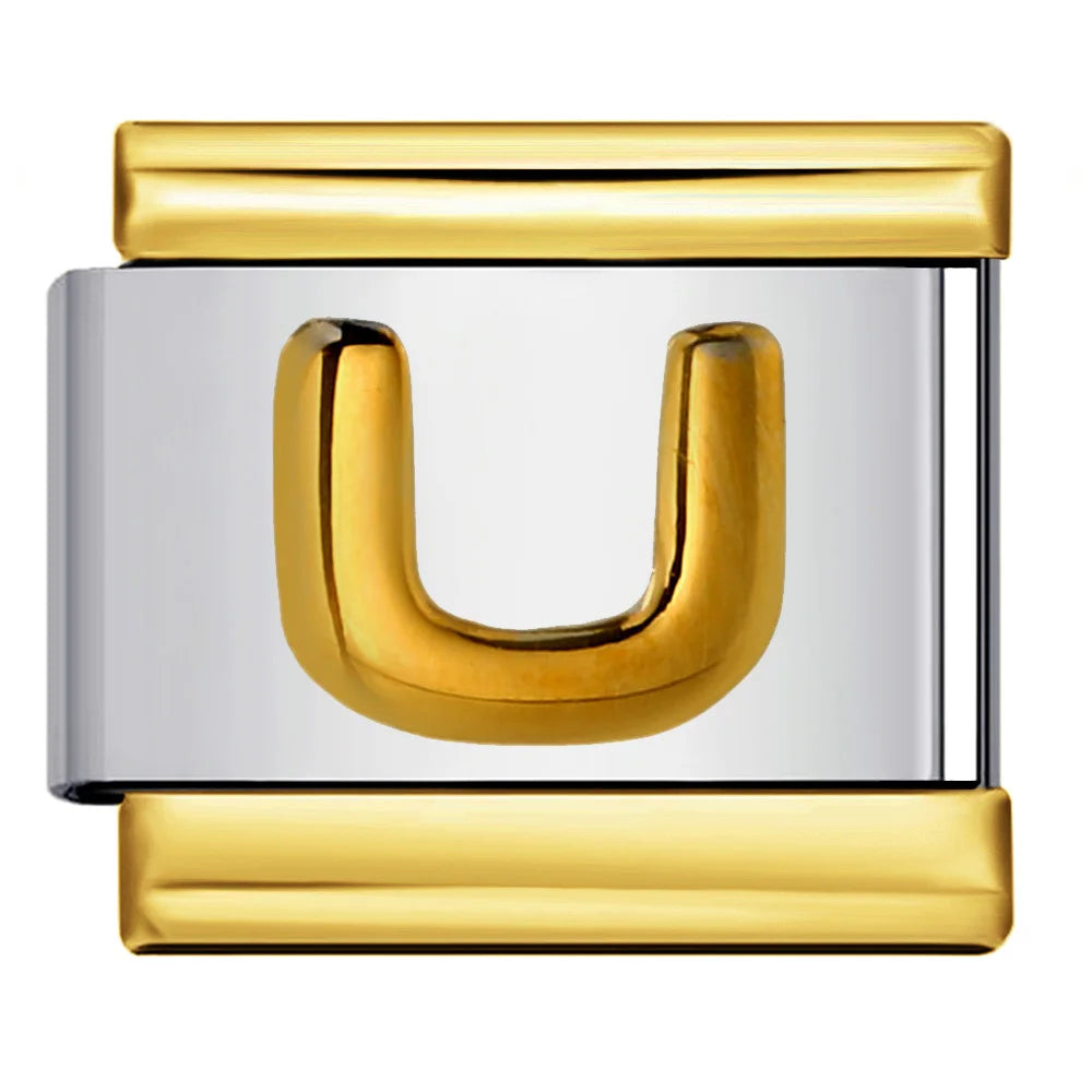 Gold Color 26 English Letters 340