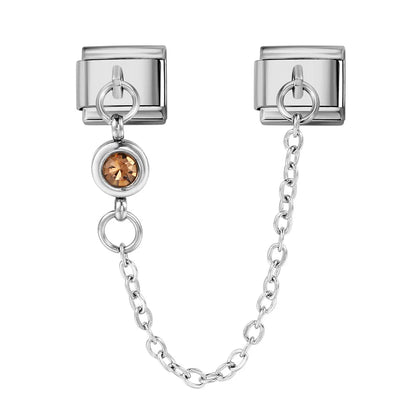 Birthstone Chain Italian Charm 496