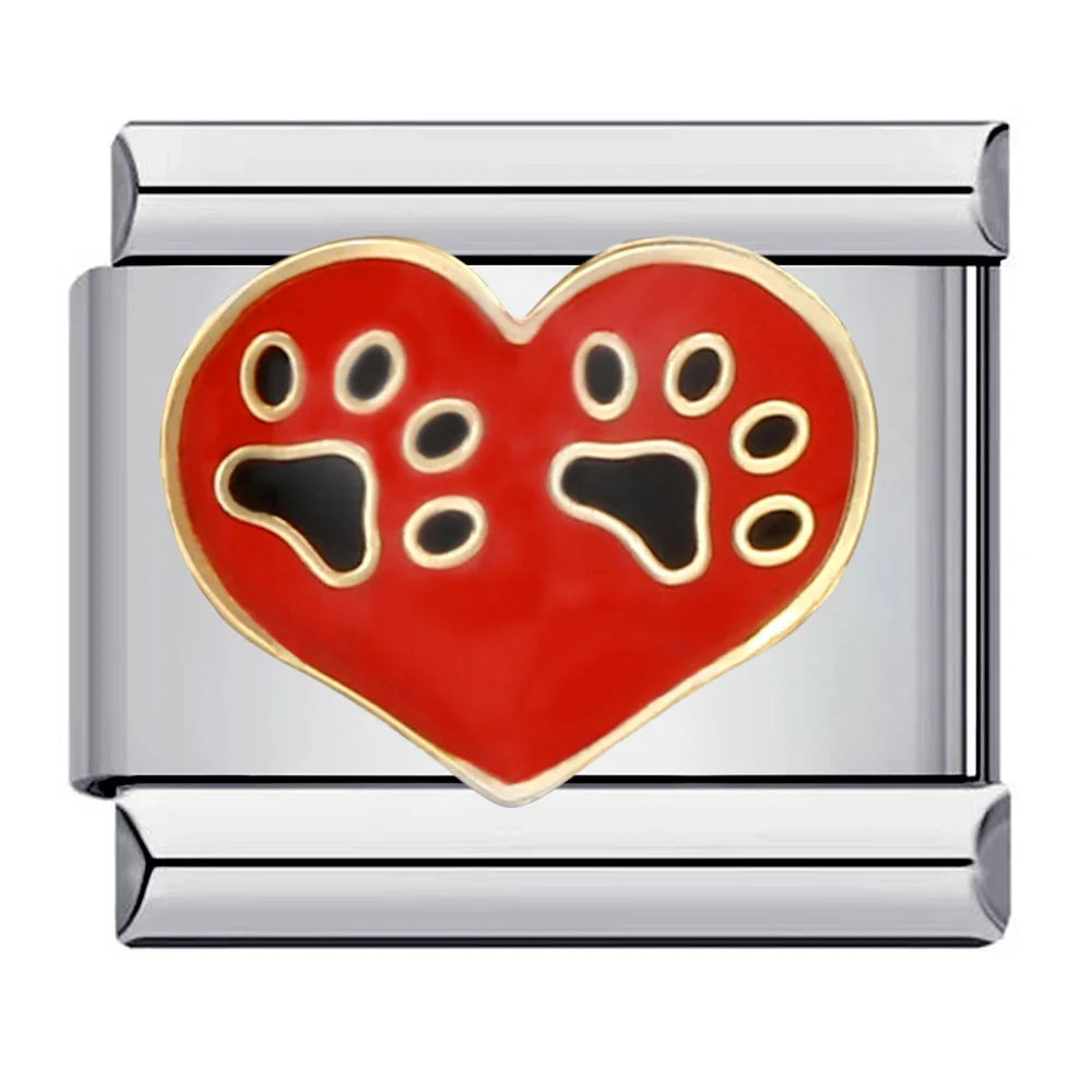 Heart Italian Charm Links 171