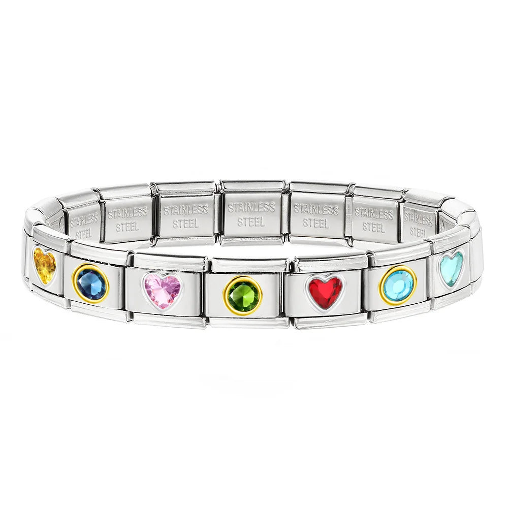 Colorful Zirconia Italian Charm 506
