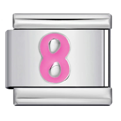 Pink 0-9 Number Italian Charm 283