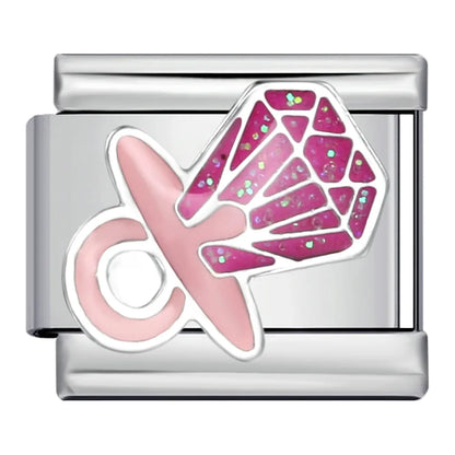 Pink Italian Charms Links 166