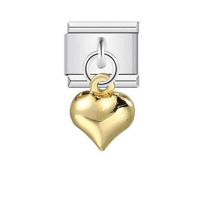 Heart Italian Charm Links 027