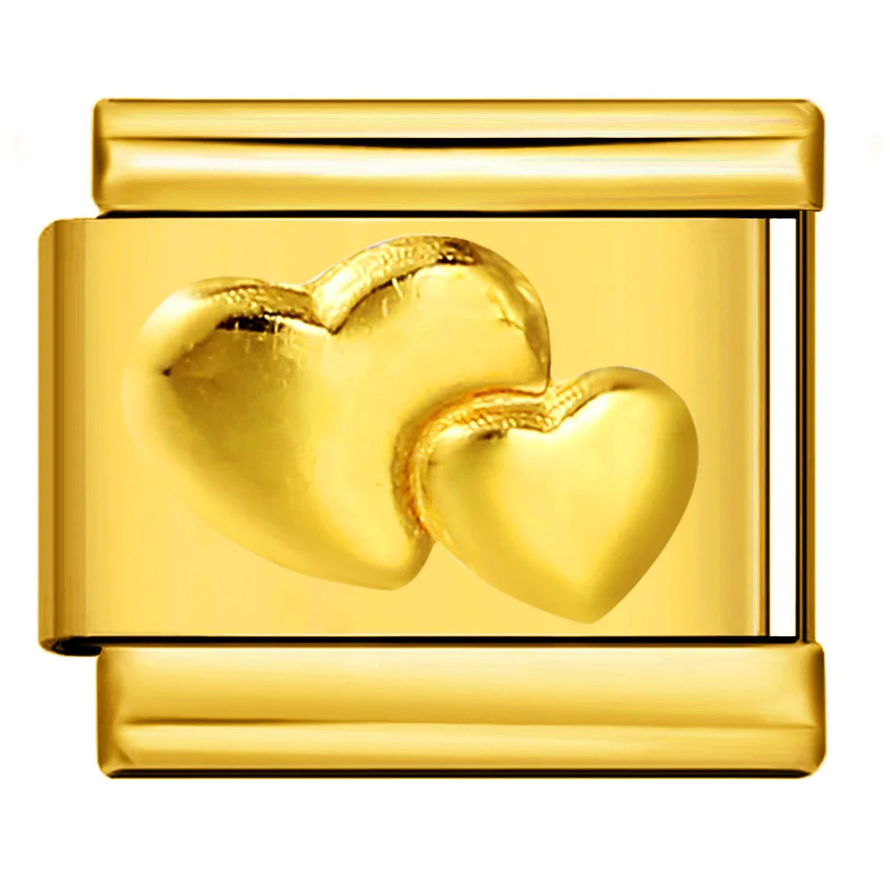 Gold Color Italian Charm Link 477