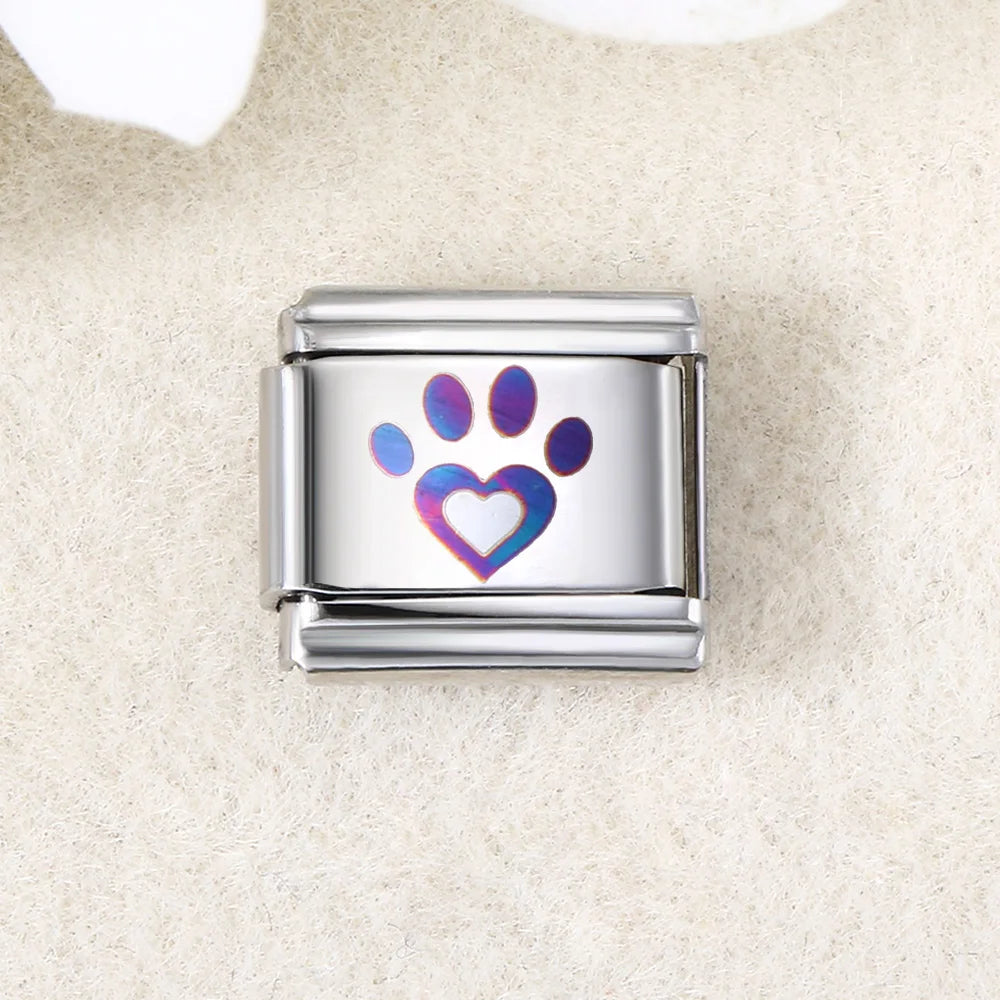 UV Laser Italian Charm Link 456