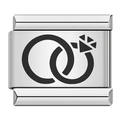 Laser Italian Charm Links 038