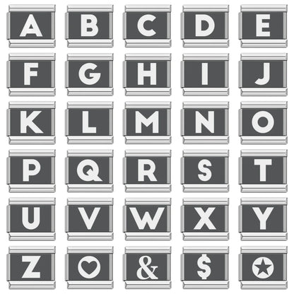 Laser 26 English Letters Charm 028