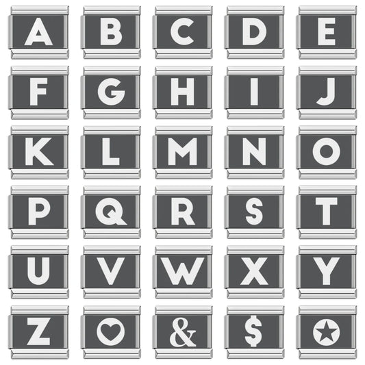 Laser 26 English Letters Charm 028