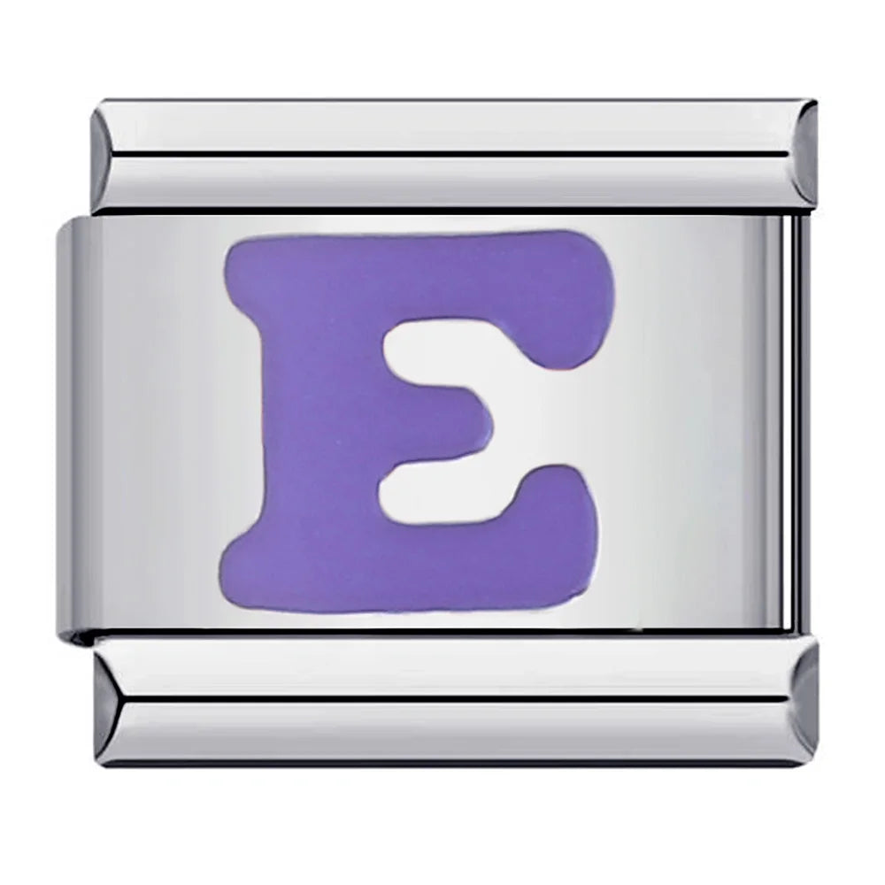 Purple Color 26 English Letters 017
