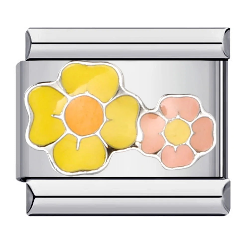 Flower Italian Charm Links 073