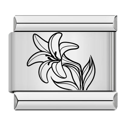 Laser Italian Charm Links 045