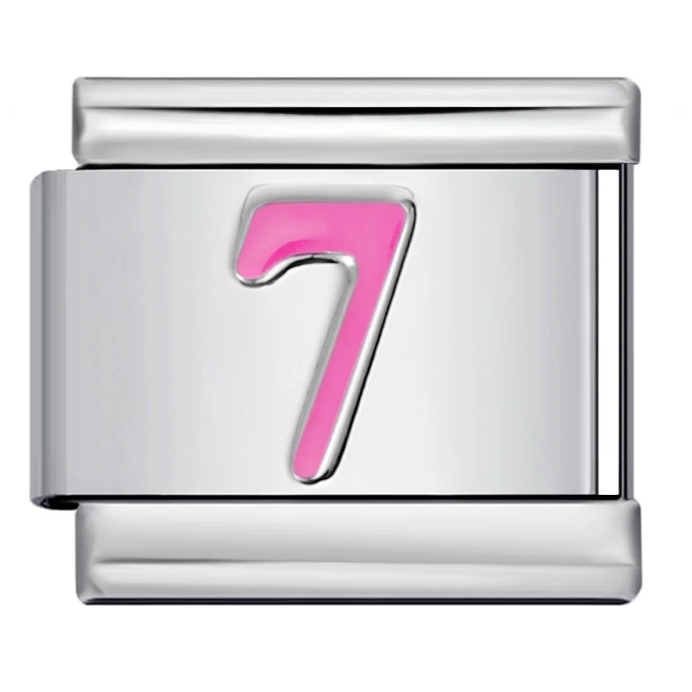 Pink 0-9 Number Italian Charm 283