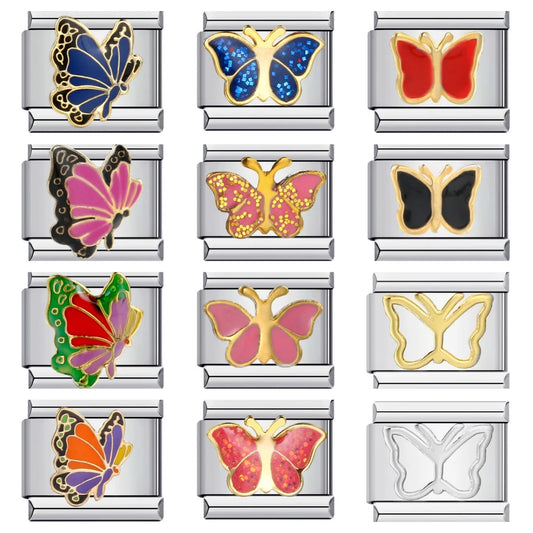Butterfly Italian Charm Links 099