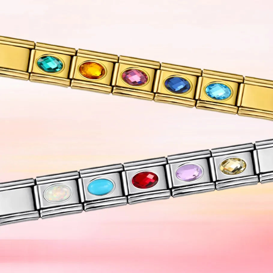 Zirconia Italian Charm Links 120