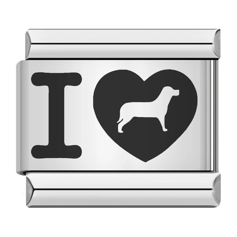 Laser Italian Charm Links 034