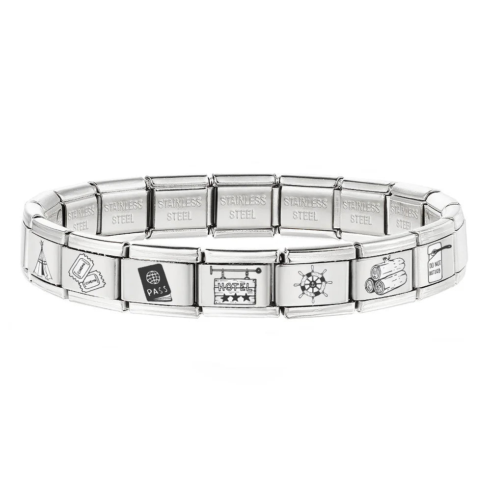 Laser Italian Charm Link 500
