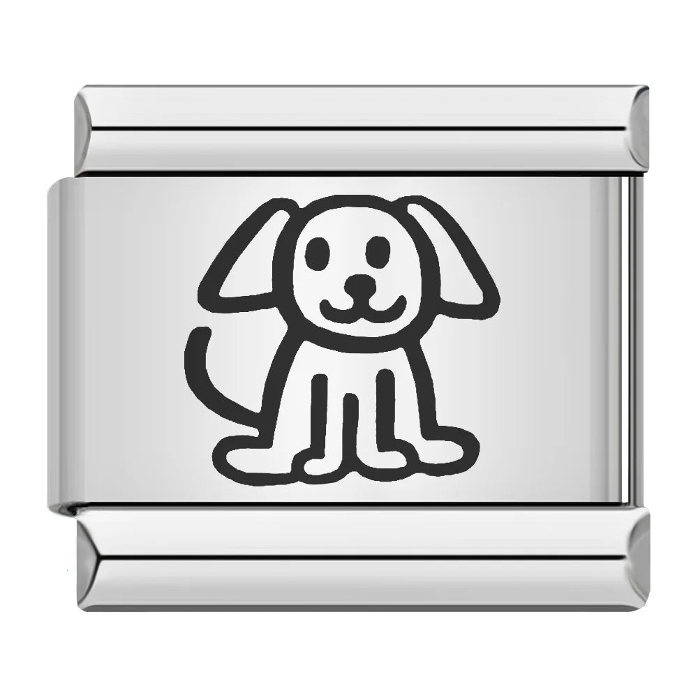 Laser Italian Charm Links 038