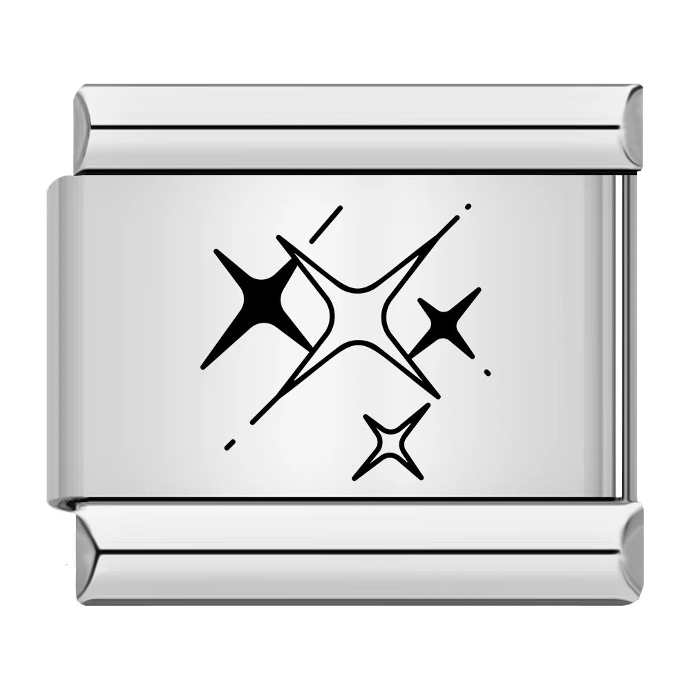 Laser Italian Charm Links 112