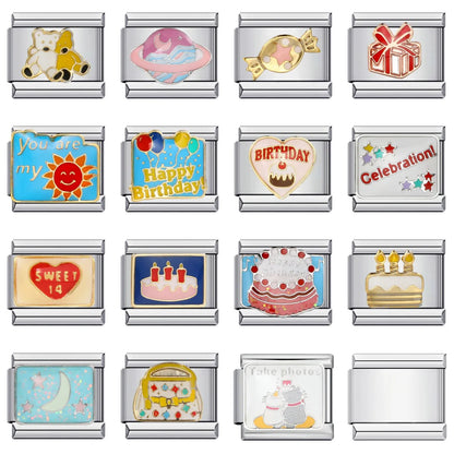 Birthday Italian Charm Links 153