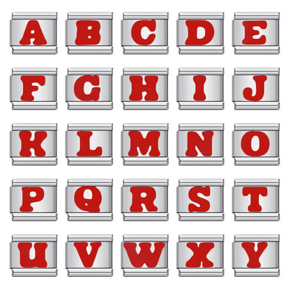 Red Color 26 English Letters 016