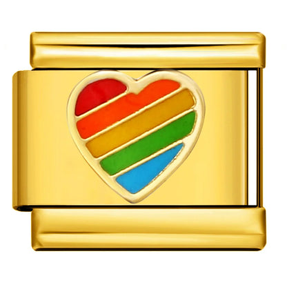 Gold Color Italian Charm Link 477