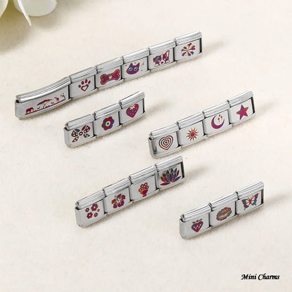 UV Laser Italian Charm Link 456