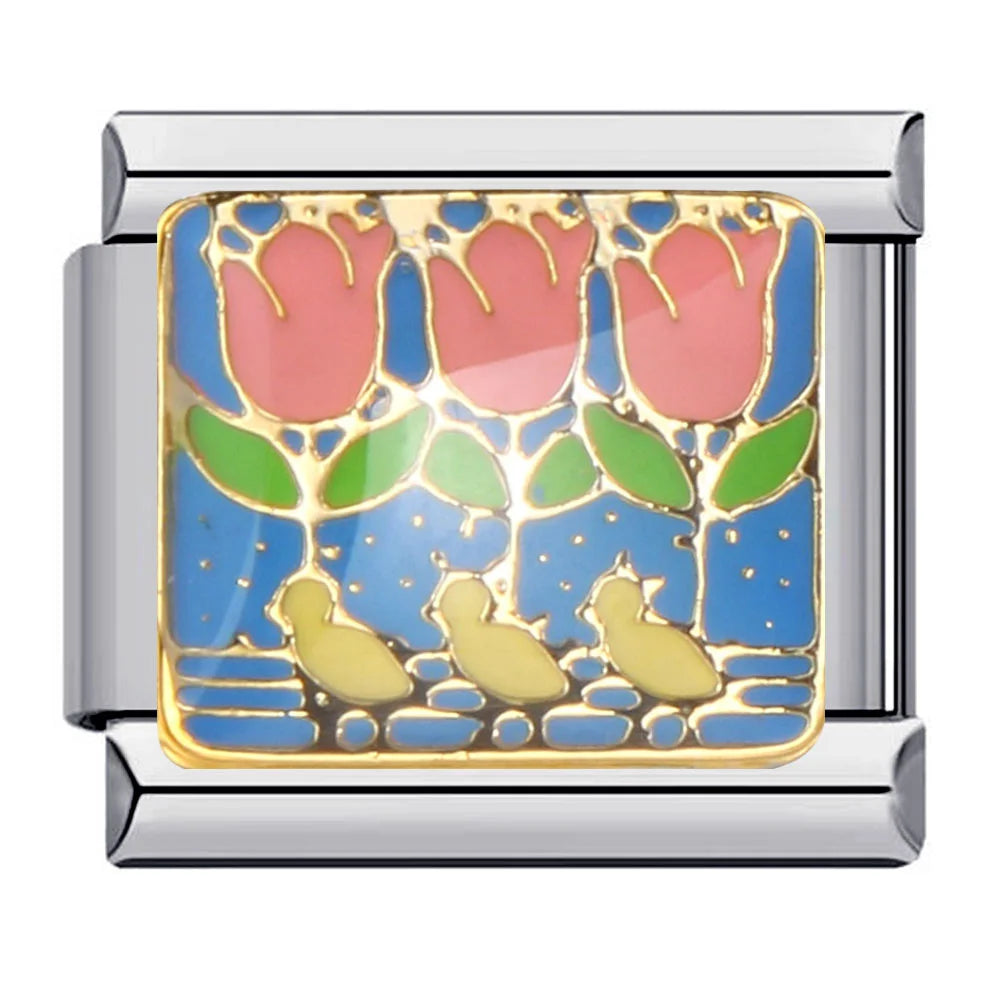 Flower Italian Charm Links 141