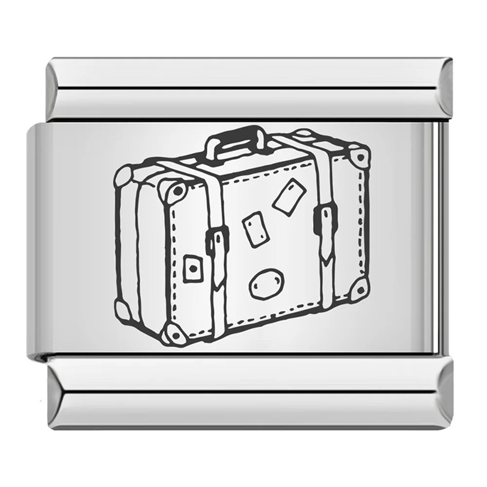 Laser Italian Charm Link 499