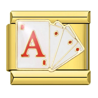 Poker Italian Charm Links 087