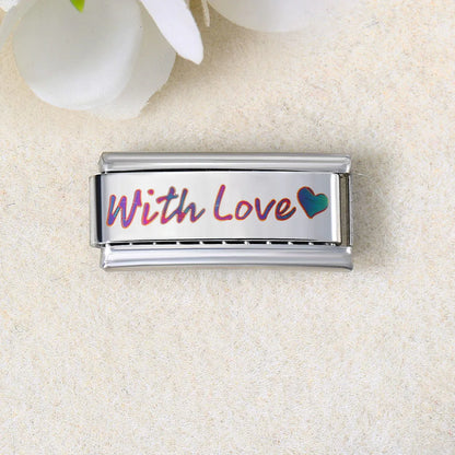 UV Laser Italian Charm Link 455