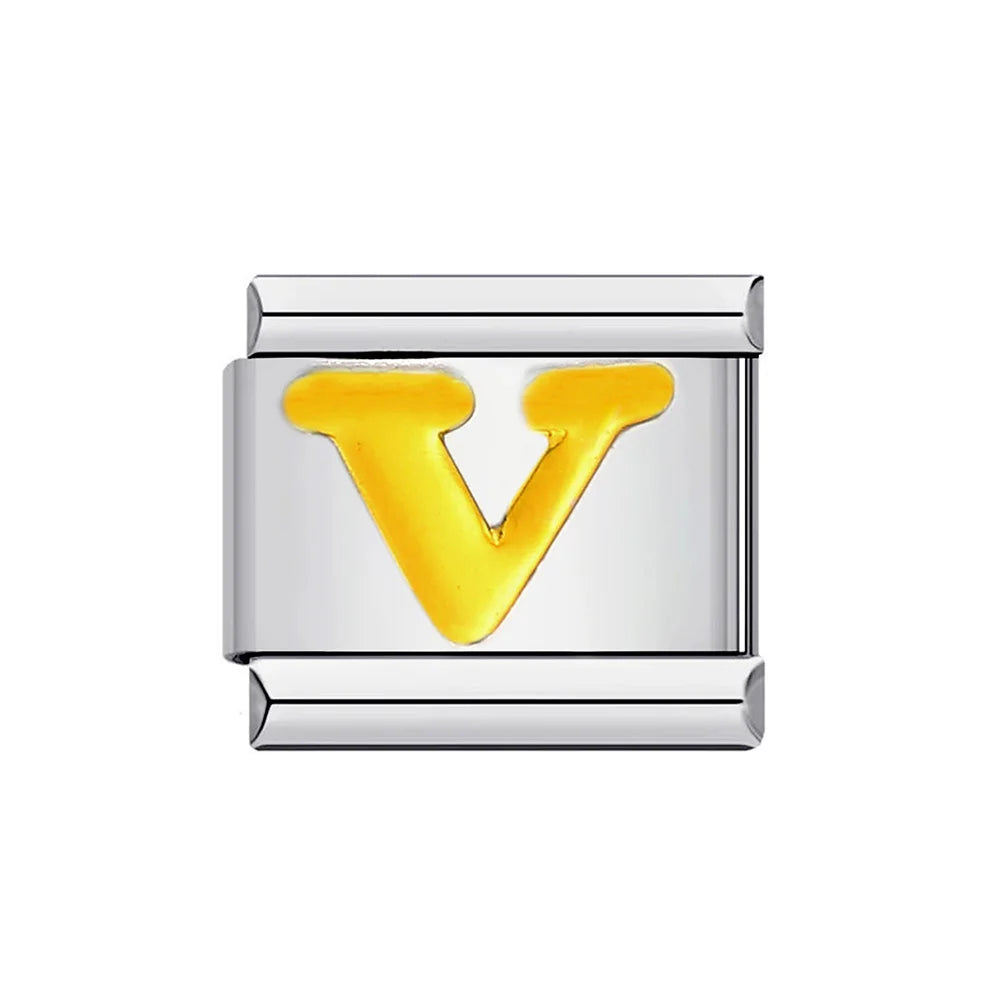 Gold Color 26 English Letters 014