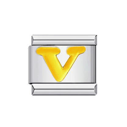 Gold Color 26 English Letters 014