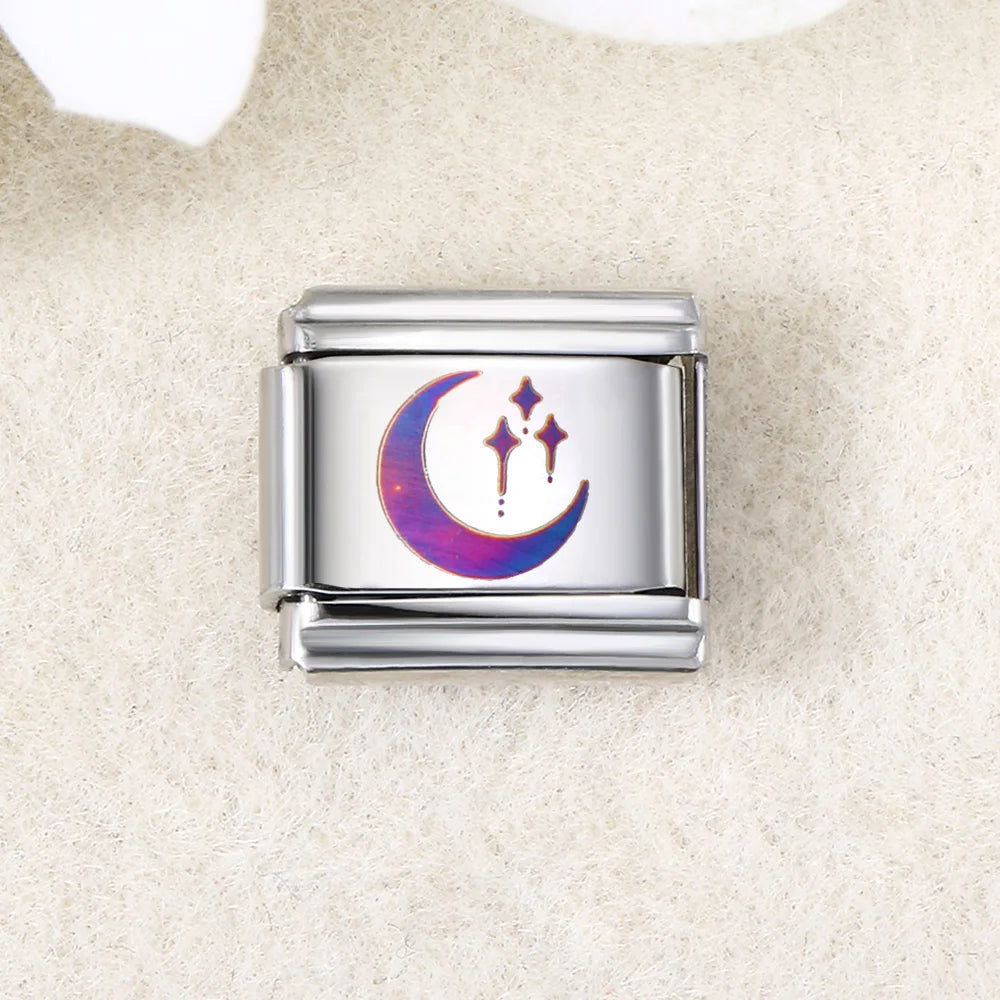 UV Laser Italian Charm Link 456