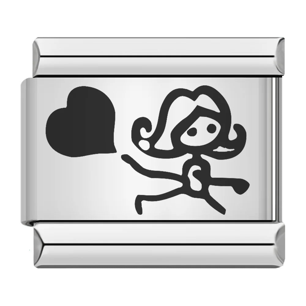 Laser Italian Charm Links 052