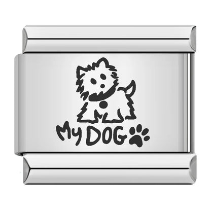 Laser Italian Charm Links 052