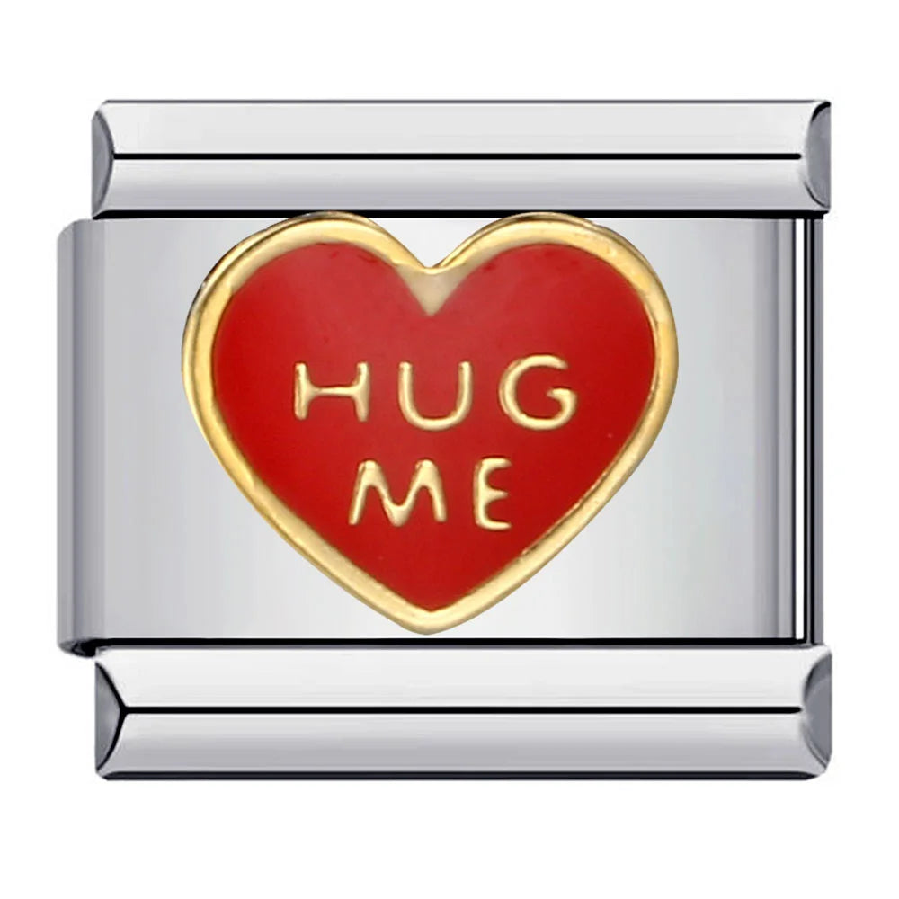 Love Heart Italian Charm Links 080