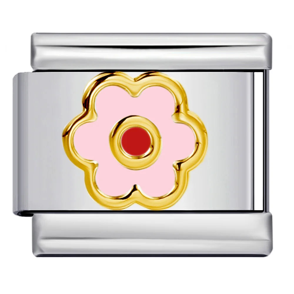 Flower Italian Charm Link 449
