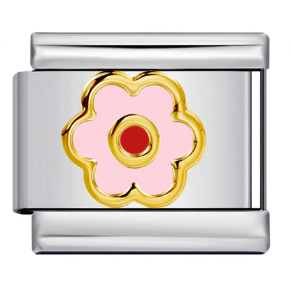 Flower Italian Charm Link 449